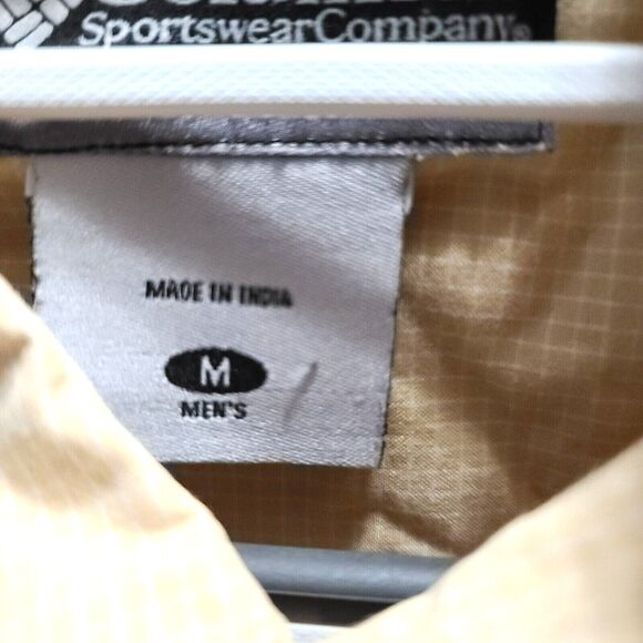 Columbia Sports Wear Mens Button Up Shirt Yellow Size Medium 100% Cotton Pockets - Picture 5 of 12